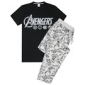 Front - Avengers Mens Logo Pyjama Set