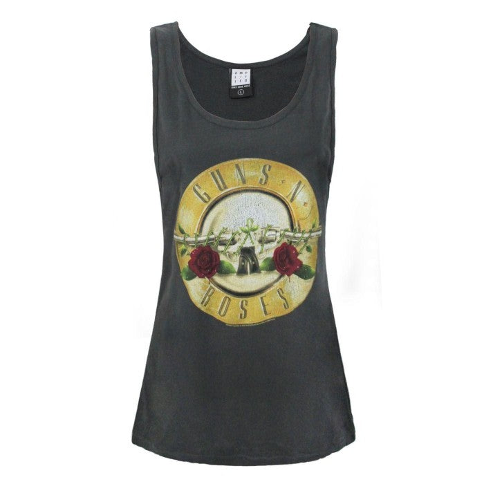 Front - Amplified Womens/Ladies Drum Guns N Roses Relaxed Fit Tank Top