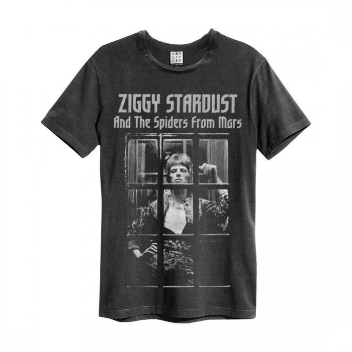 Front - Amplified Mens The Rise And Fall David Bowie T-Shirt