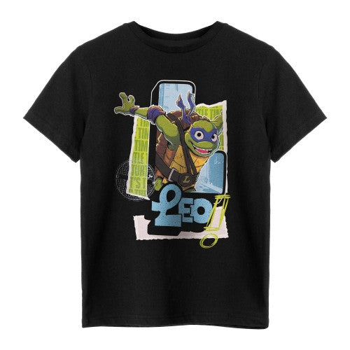 Front - Teenage Mutant Ninja Turtles Boys Leonardo Short-Sleeved T-Shirt