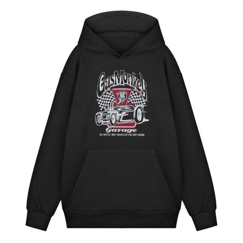 Front - Gas Monkey Garage Mens Garage Flag Hoodie