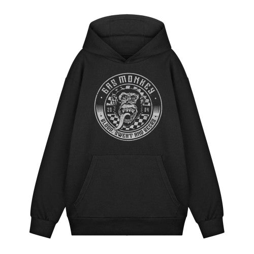 Front - Gas Monkey Garage Mens Checker Disc Hoodie