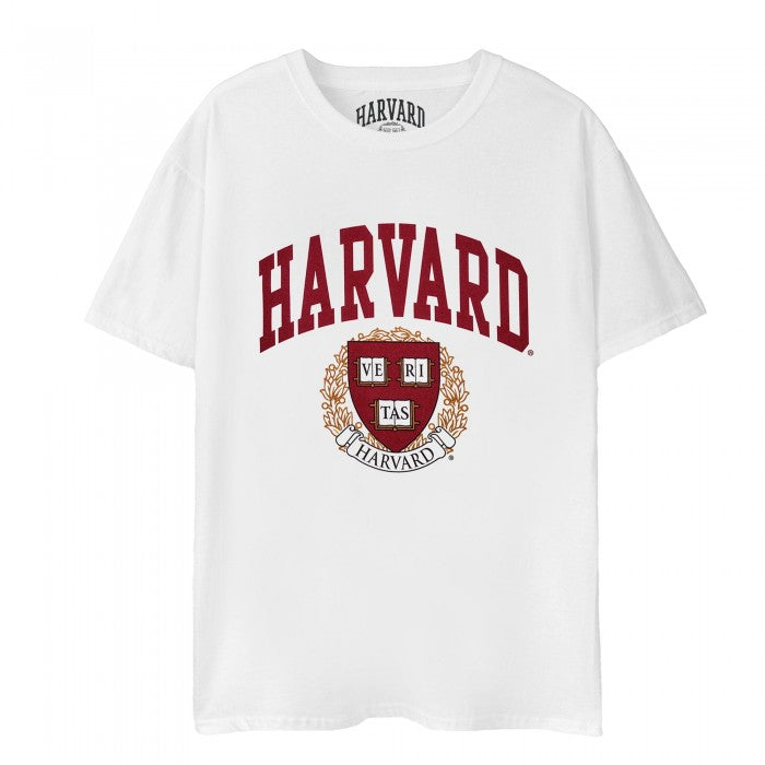 Front - Harvard University Unisex Adult Crest Logo T-Shirt