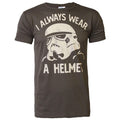 Front - Junk Food Mens I Always Wear A Helmet Star Wars T-Shirt