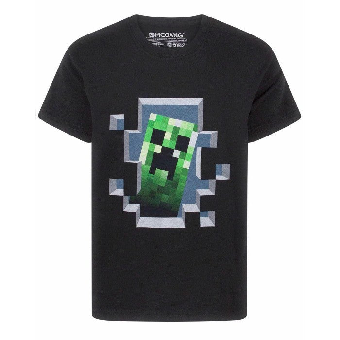 Front - Minecraft Boys Creeper Inside T-Shirt