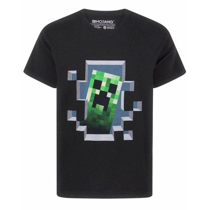 Front - Minecraft Boys Creeper Inside T-Shirt