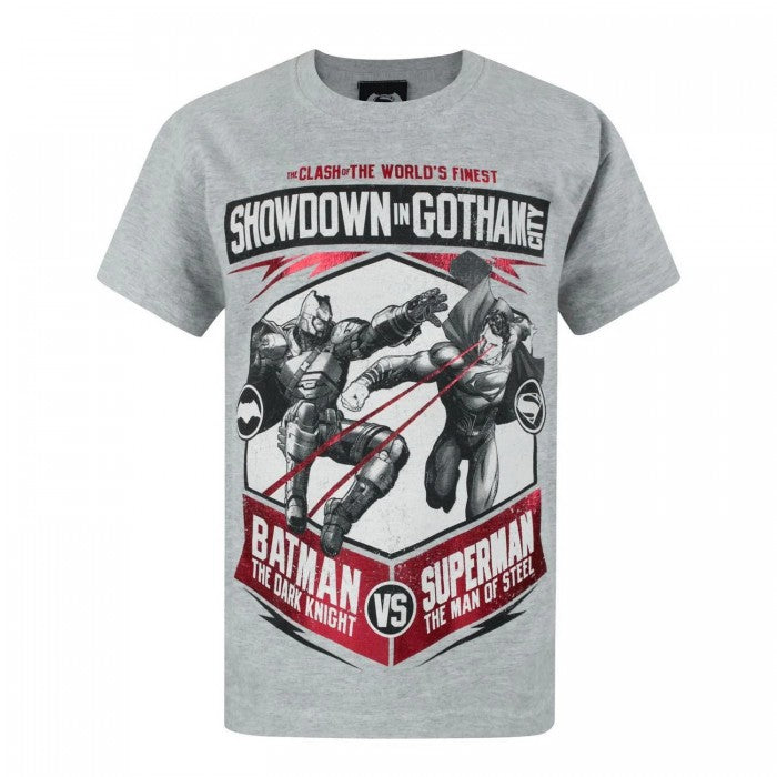 Front - Batman V Superman Boys Showdown T-Shirt