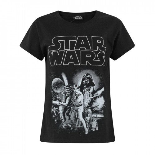 Front - Star Wars Girls Classic Characters T-Shirt