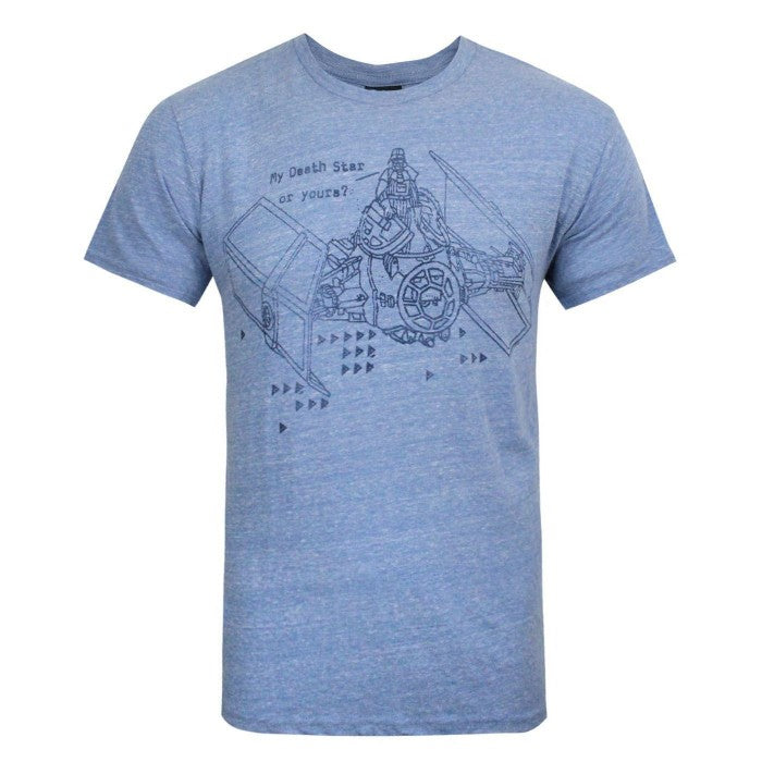 Front - Junk Food Mens My Death Star Or Yours Star Wars Marl T-Shirt