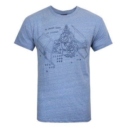 Front - Junk Food Mens My Death Star Or Yours Star Wars Marl T-Shirt