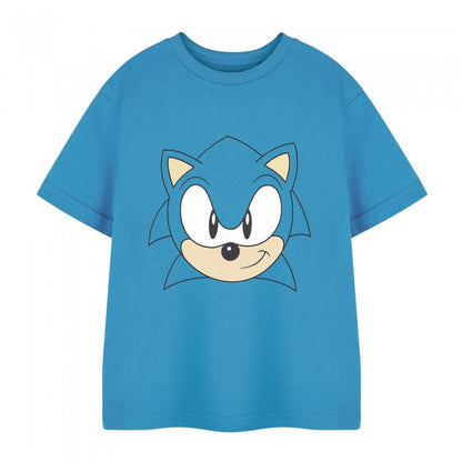 Front - Sonic The Hedgehog Boys Face T-Shirt