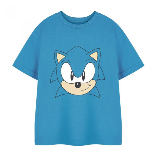 Front - Sonic The Hedgehog Boys Face T-Shirt
