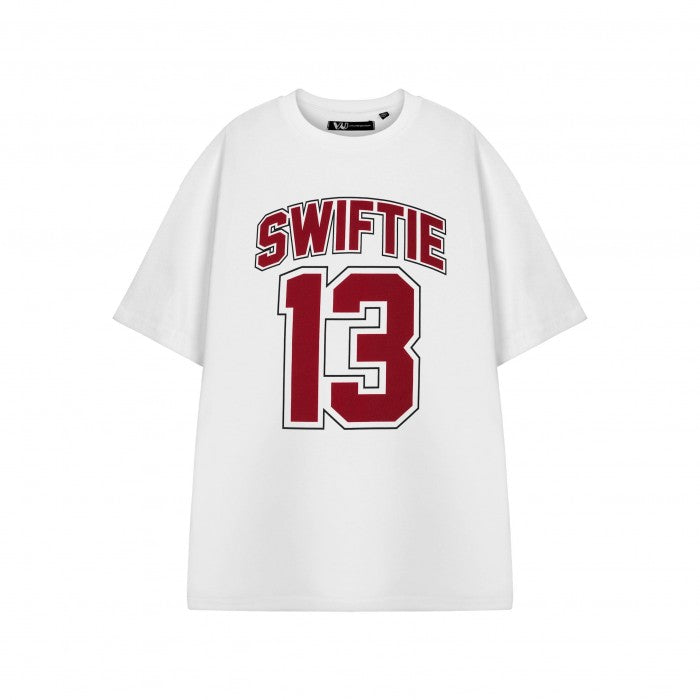 Front - Show Me The Merch Womens/Ladies Swiftie 13 Taylor Swift Short-Sleeved T-Shirt