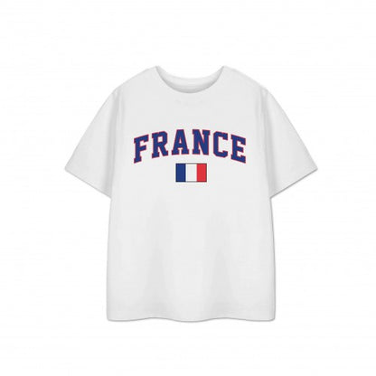 Front - Show Me The Merch Childrens/Kids France Short-Sleeved T-Shirt