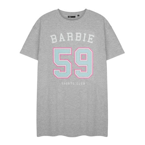 Front - Barbie Womens/Ladies 59 Sports Club Short-Sleeved Nightdress