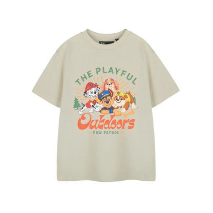 Front - Paw Patrol Boys Playful Outdoors Short-Sleeved T-Shirt