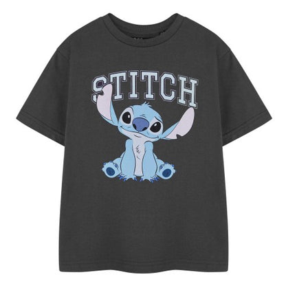 Front - Lilo & Stitch Girls College T-Shirt