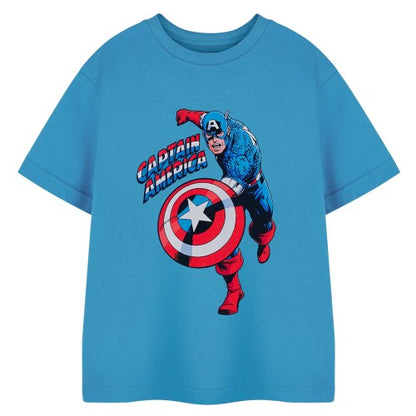 Front - Captain America Childrens/Kids Short-Sleeved T-Shirt
