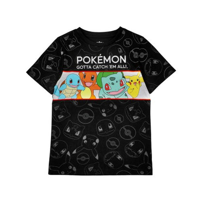 Front - Pokemon Boys Characters Short-Sleeved T-Shirt