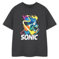 Front - Sonic The Hedgehog Boys Watercolour Short-Sleeved T-Shirt