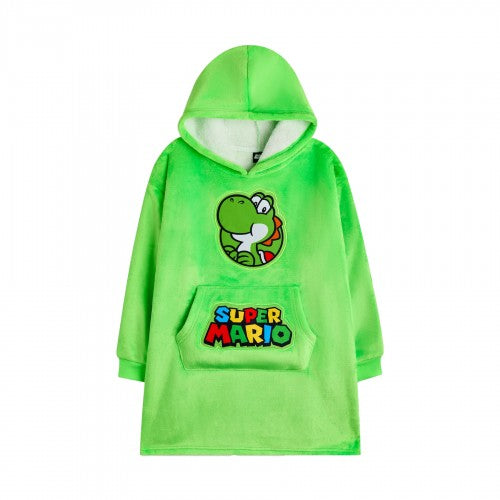 Front - Super Mario Childrens/Kids Yoshi Blanket Hoodie