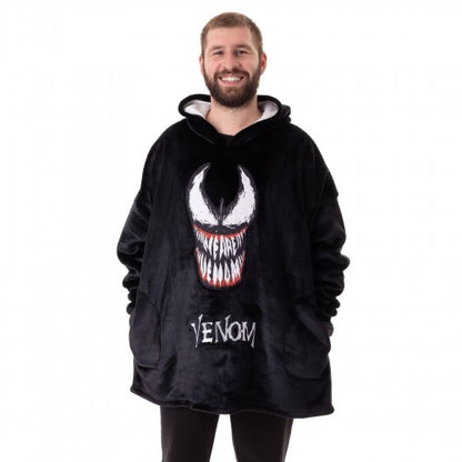 Front - Venom Mens Logo Blanket Hoodie