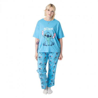Front - Lilo & Stitch Womens/Ladies Short-Sleeved Pyjama Set