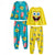 Front - SpongeBob SquarePants Childrens/Kids Big Face All-Over Print Long Pyjama Set (Pack of 2)
