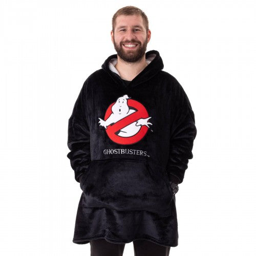 Front - Ghostbusters Mens Logo Blanket Hoodie
