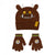 Front - The Gruffalo Childrens/Kids Face Beanie & Gloves Set