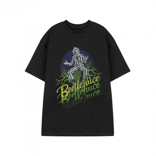 Front - Beetlejuice Unisex Adult Fade Logo Short-Sleeved T-Shirt