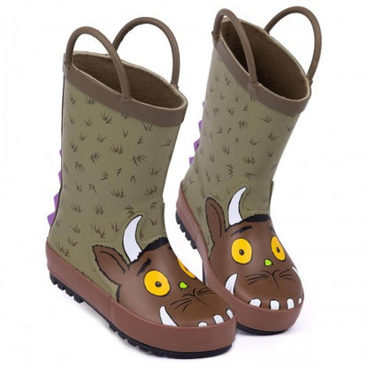 Front - The Gruffalo Childrens/Kids 3D Spikes Wellington Boots