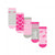 Front - Barbie Girls Stripe Logo Star Socks Set (Pack of 5)
