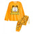 Front - Garfield Womens/Ladies Big Face Fleece Long-Sleeved Long Pyjama Set