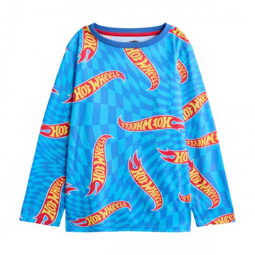Front - Hot Wheels Boys Built For Speed Long Pyjama Set (Pack of 2)
