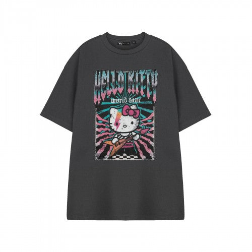 Front - Hello Kitty Womens/Ladies World Tour Short-Sleeved T-Shirt