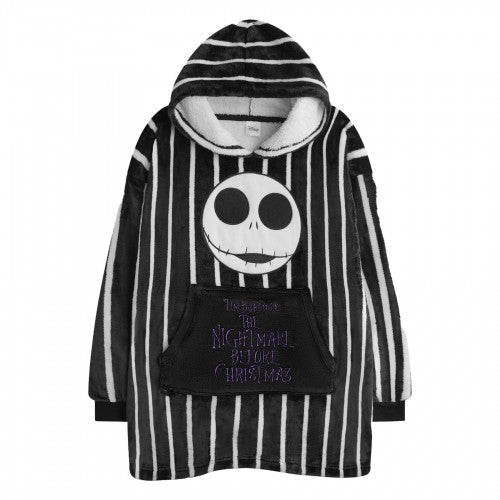 Front - The Nightmare Before Christmas Childrens/Kids Jack Skellington Blanket Hoodie