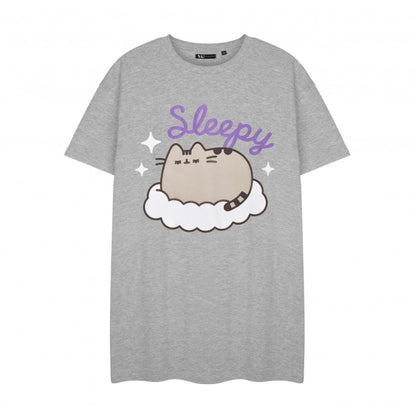 Front - Pusheen Womens/Ladies Sleepy Short-Sleeved Nightie