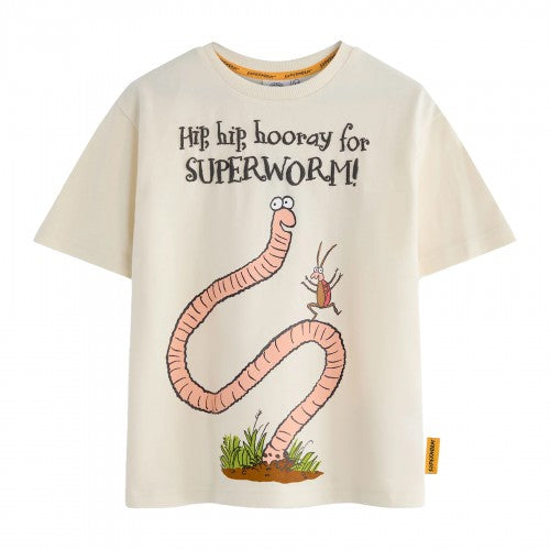 Front - Superworm Childrens/Kids Hip Hip Hooray Short-Sleeved T-Shirt