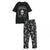 Front - The Nightmare Before Christmas Mens Jack Skellington Short-Sleeved Long Pyjama Set