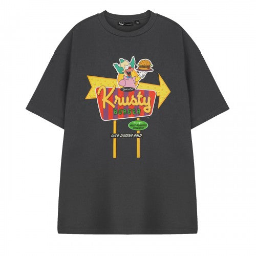 Front - The Simpsons Mens Krusty Burger Short-Sleeved T-Shirt