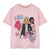 Front - Barbie Girls Short-Sleeved 4th Birthday T-Shirt