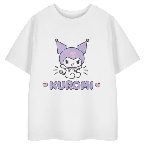 Front - Hello Kitty Girls Kuromi Heart T-Shirt