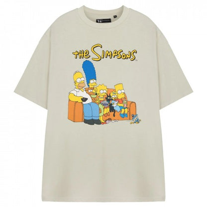Front - The Simpsons Mens Sofa Short-Sleeved T-Shirt