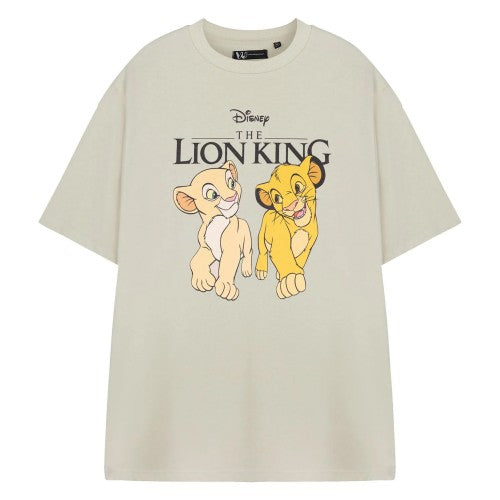 Beige - Front - The Lion King Womens-Ladies Simba And Nala T-Shirt