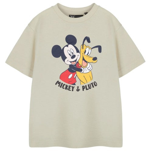 Front - Disney Boys Mickey & Pluto Short-Sleeved T-Shirt