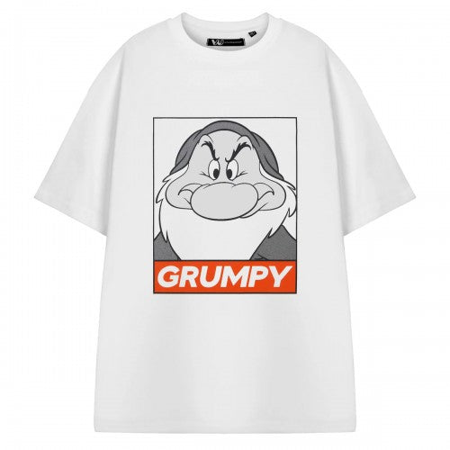 Front - Snow White And The Seven Dwarfs Mens Grumpy T-Shirt