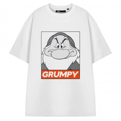 Front - Snow White And The Seven Dwarfs Mens Grumpy T-Shirt
