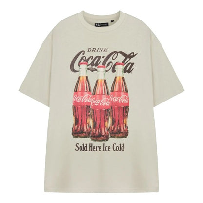 Front - Coca-Cola Unisex Adult Sold Here Ice Cold T-Shirt