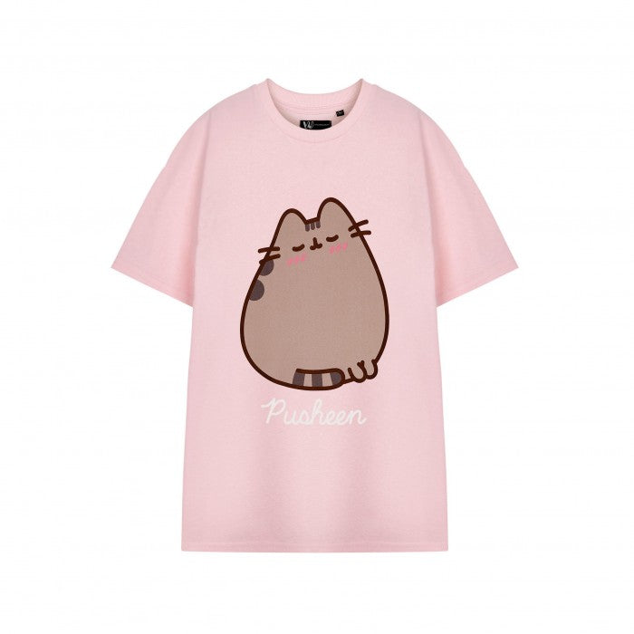 Front - Pusheen Womens/Ladies Blush Short-Sleeved T-Shirt